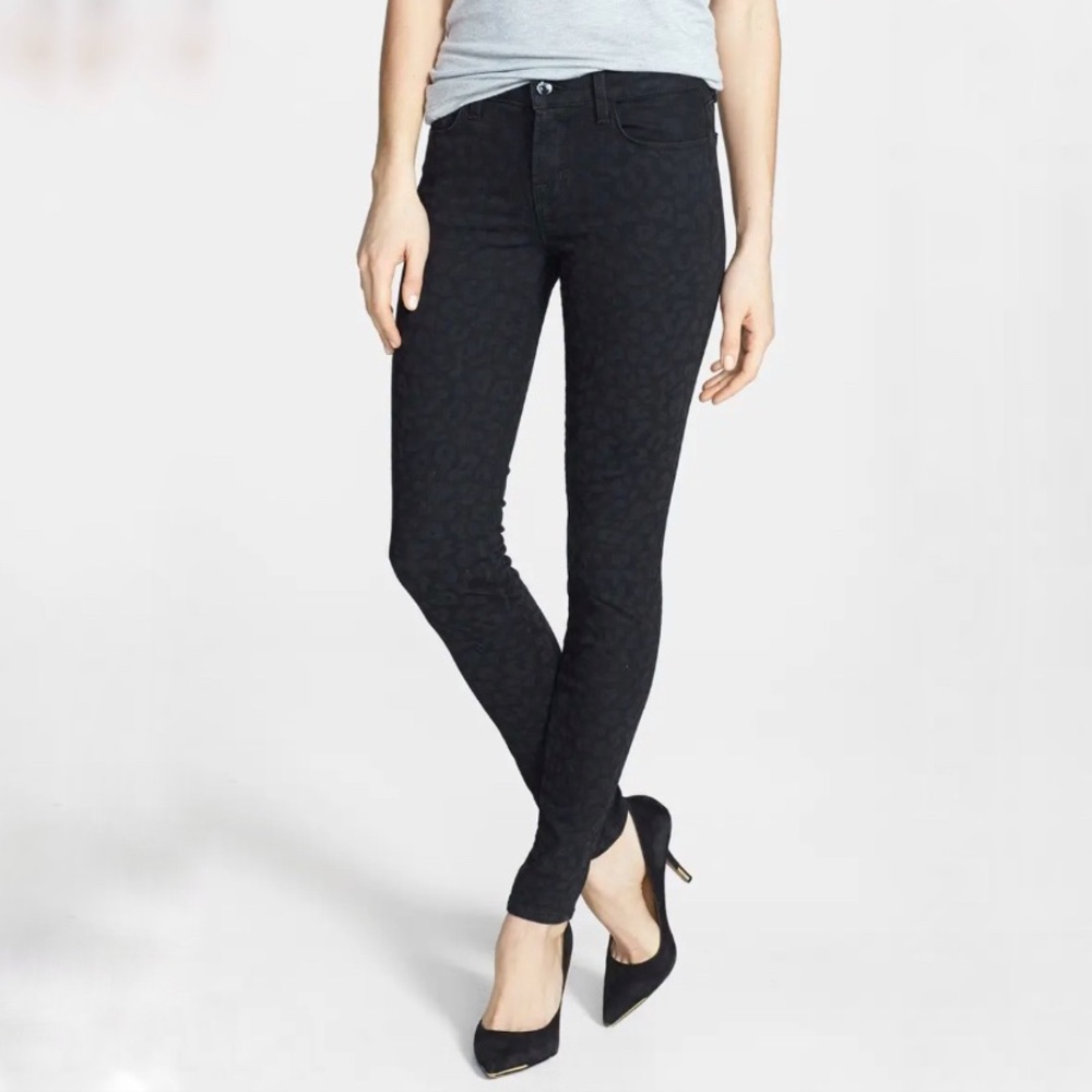 J Brand 620 mid-rise leopard print skinny jeans size 26